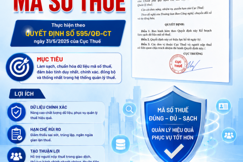 Làm sạch mã số thuế Quyết định số 595/QĐ-CT của Cục Thuế